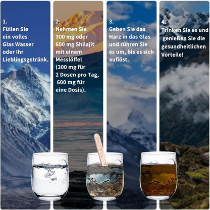 Himalaya Shilajit Original - Resina de Shilajit orgánica del Himalaya rica en más de 85 oligoelementos y ácido fúlvico para concentración, energía e inmunidad, 50 gramos