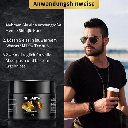 Himalaya Shilajit Original - Resina de Shilajit orgánica del Himalaya rica en más de 85 oligoelementos y ácido fúlvico para concentración, energía e inmunidad, 50 gramos